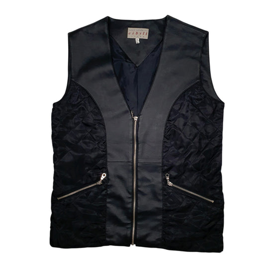 Mens Black Cibyll Jeans Waistcoat Vest  Coat