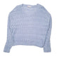 Womens Blue Anne Basket Knit Crewneck Jumper
