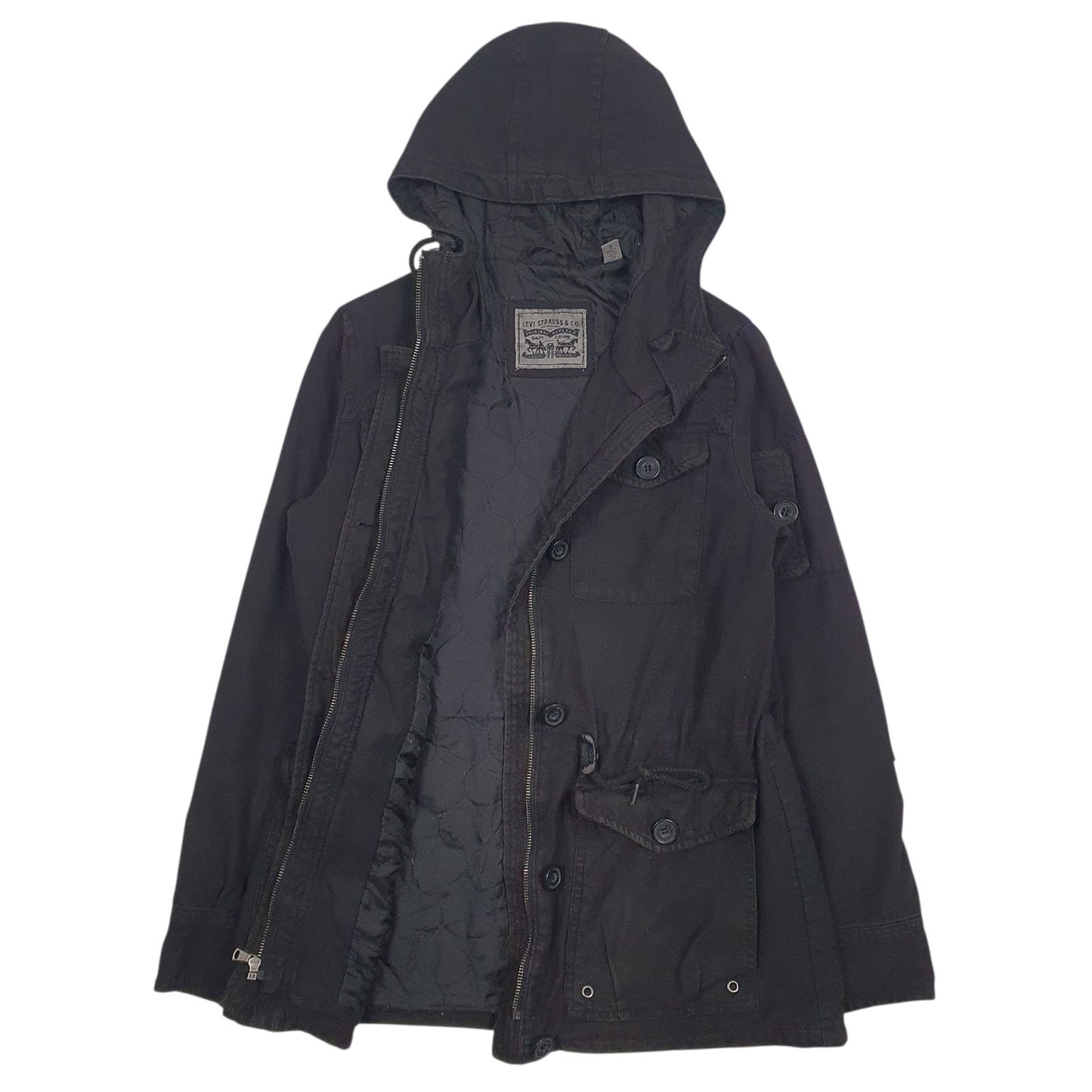 Mens Black Levis   Coat
