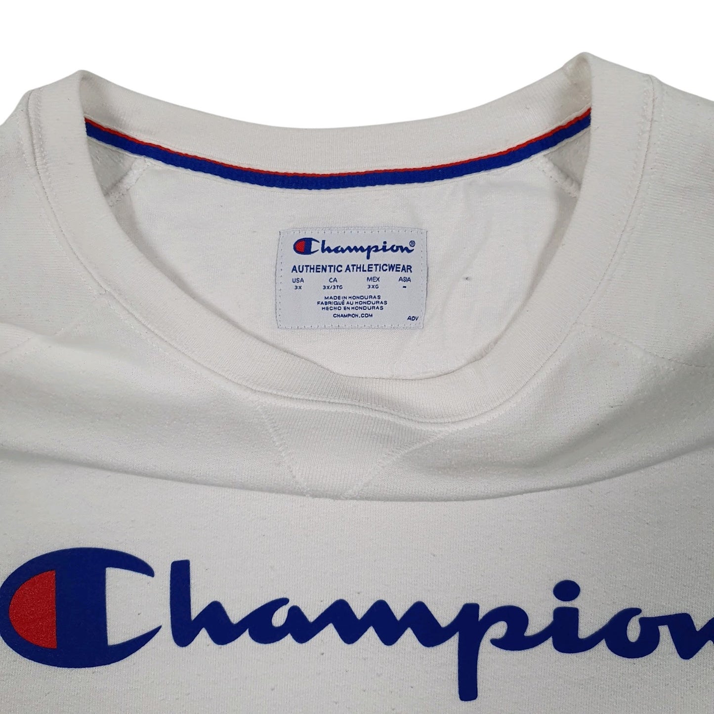 Womens White Champion  Crewneck Jumper