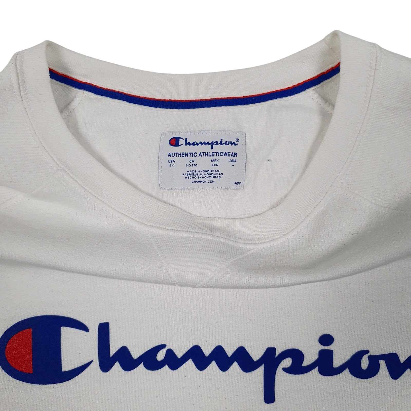 Womens White Champion  Crewneck Jumper