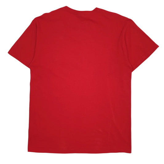 Mens Red Fruit Of The Loom Land Of The Free America  T Shirt