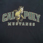 Mens Black Jerzees Cal Poly Mustang  T Shirt