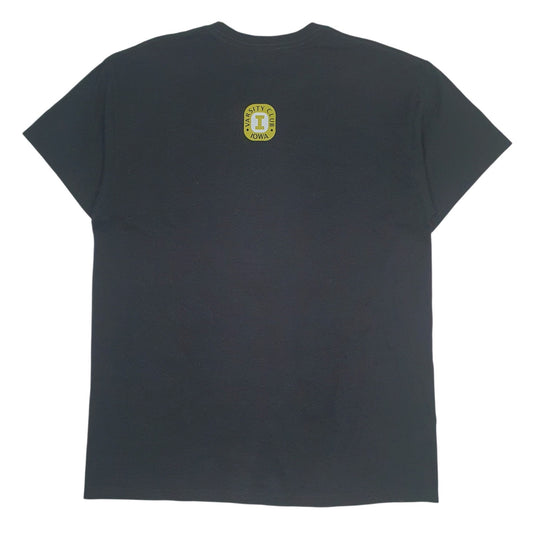 Mens Black Gildan Iowa Hawkeyes  T Shirt
