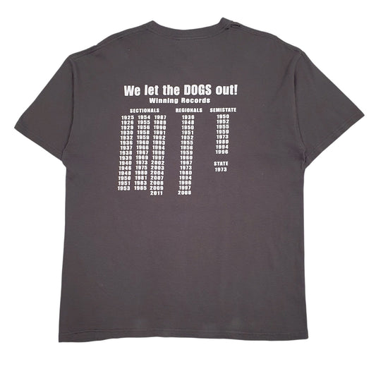 Mens Grey Gildan New Albany Basketball  T Shirt
