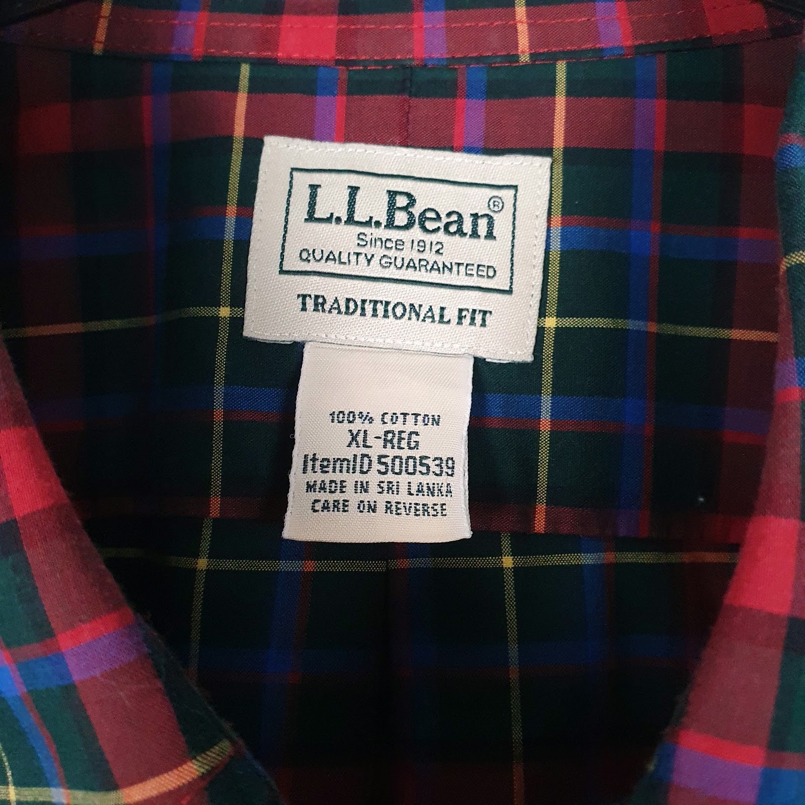 Mens Green L.L.Bean   Shirt