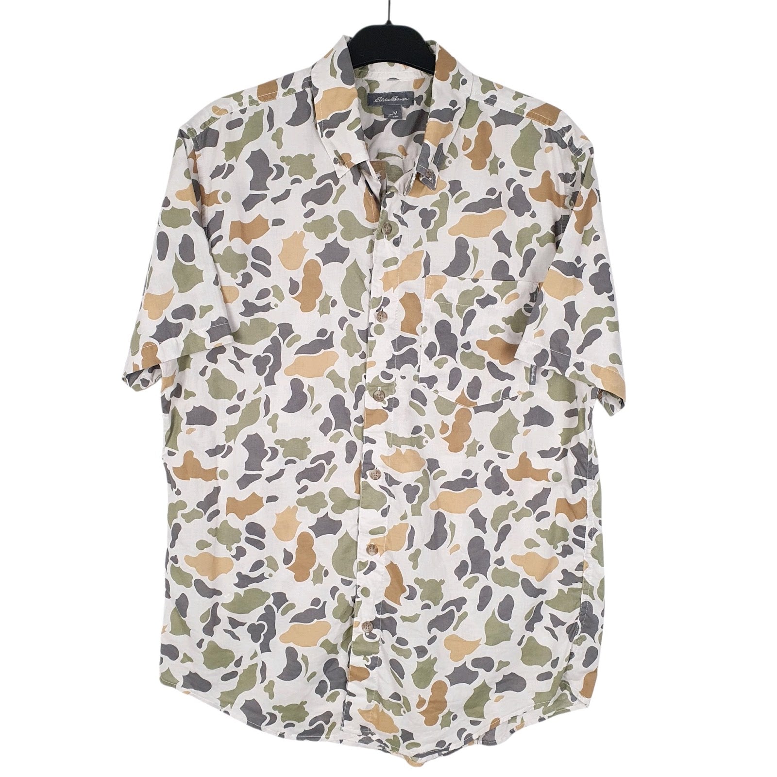 Mens White Eddie Bauer  Short Sleeve Shirt
