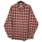 Mens Red L.L.Bean Flannel Long Sleeve Shirt