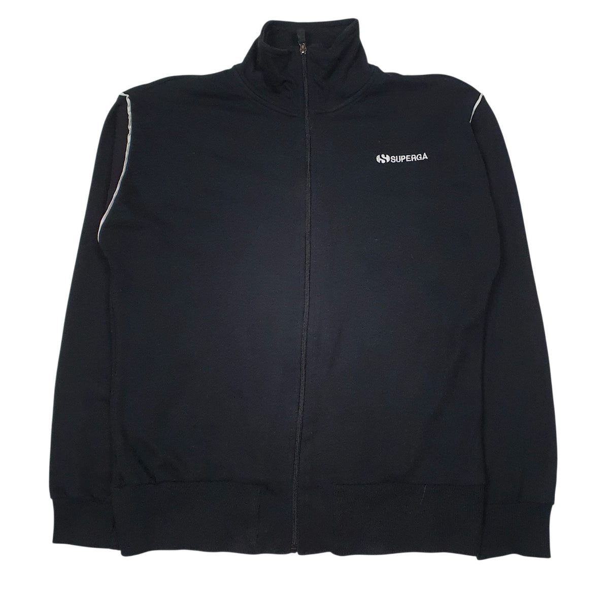 Womens Black Superga  Full Zip Jumper