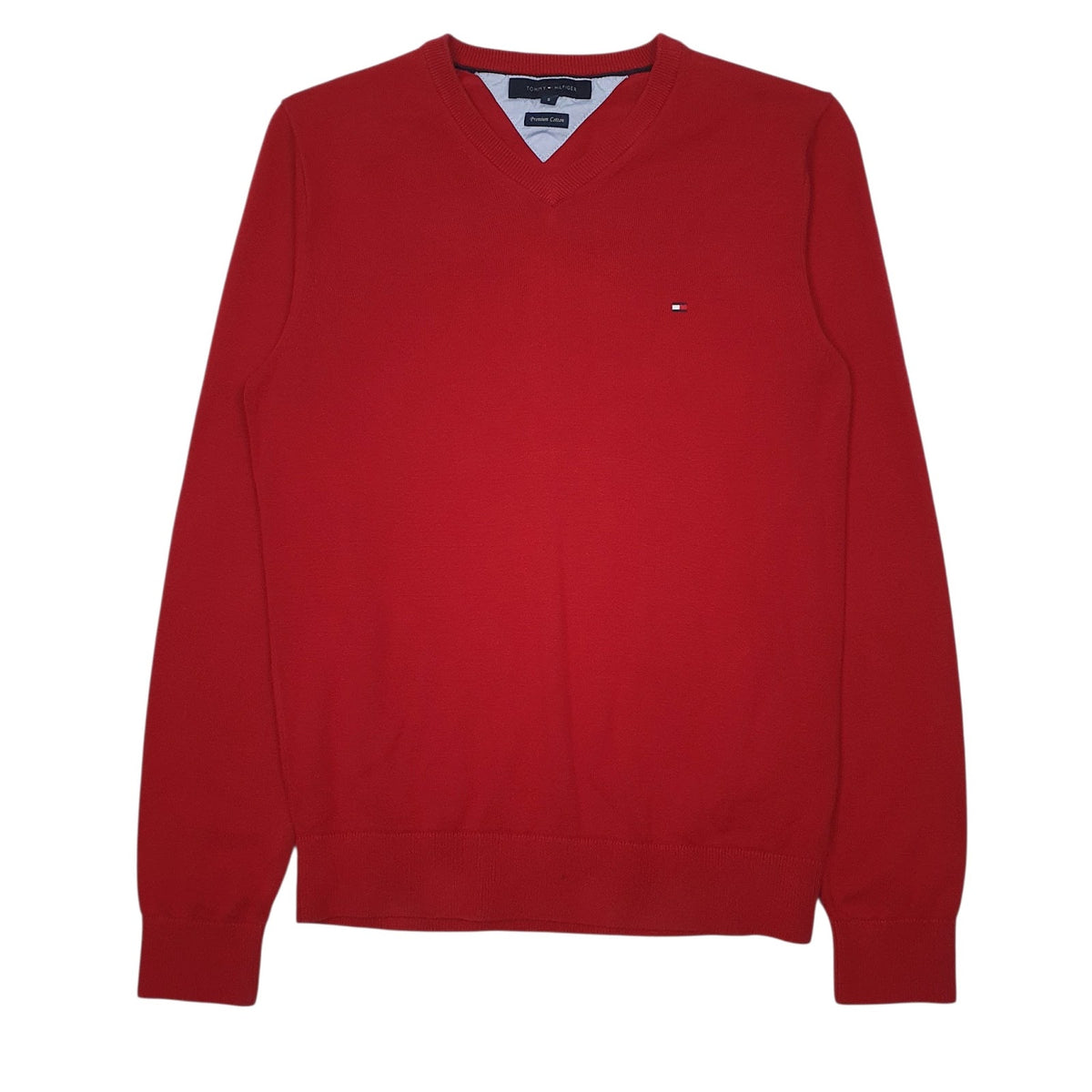 Mens Red Tommy Hilfiger  Crewneck Jumper