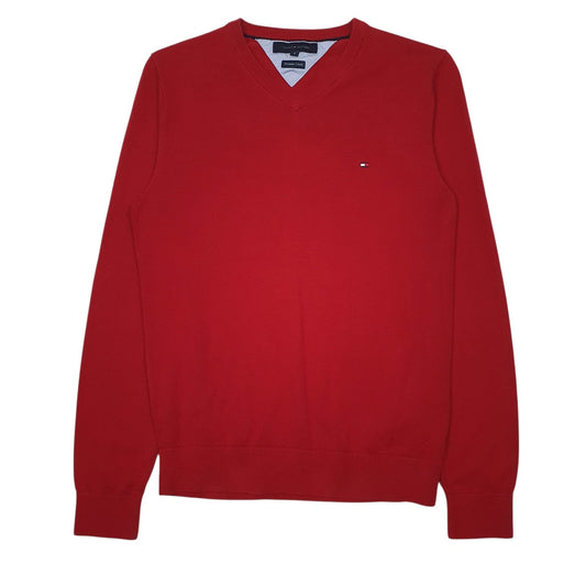 Mens Red Tommy Hilfiger  Crewneck Jumper