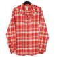 Mens Orange L.L.Bean Flannel Long Sleeve Shirt