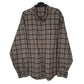 Mens Brown Eddie Bauer Thick Flannel Relaxed Fit Long Sleeve Shirt