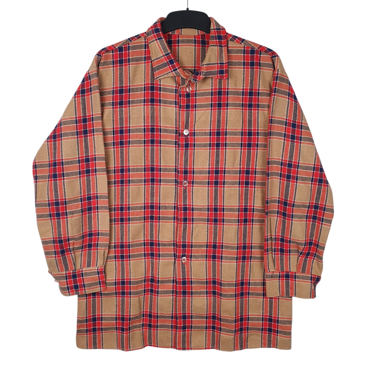 Mens Brown Unbranded Vintage Long Sleeve Shirt