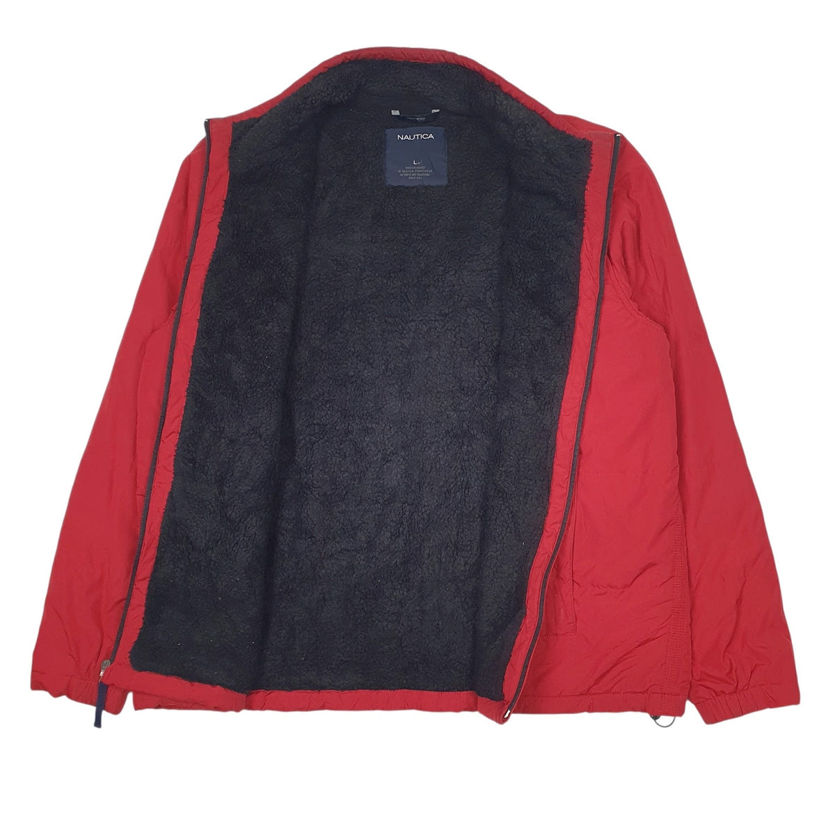 Mens Red Nautica Fleece Lined  Coat