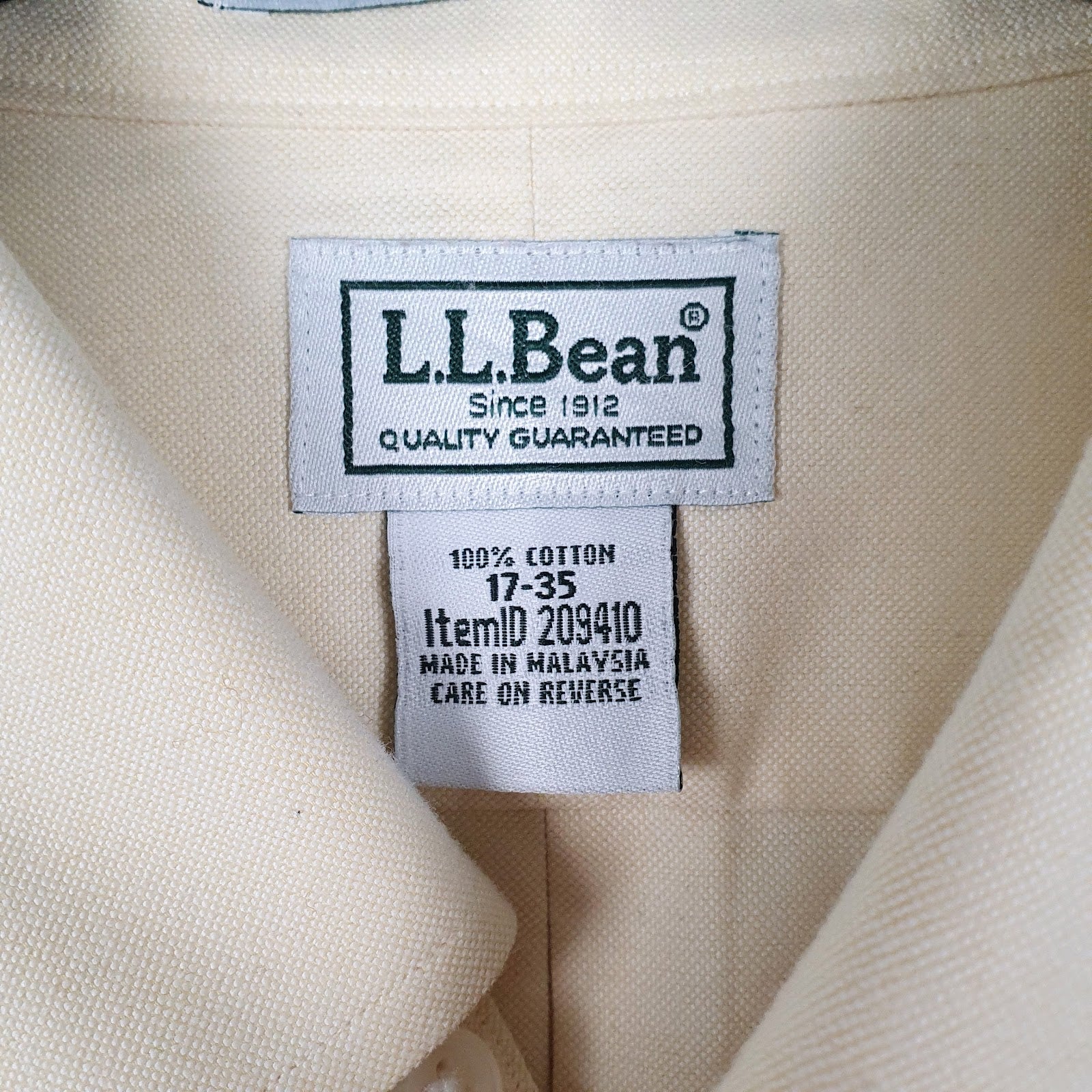 Mens Yellow L.L.Bean   Shirt