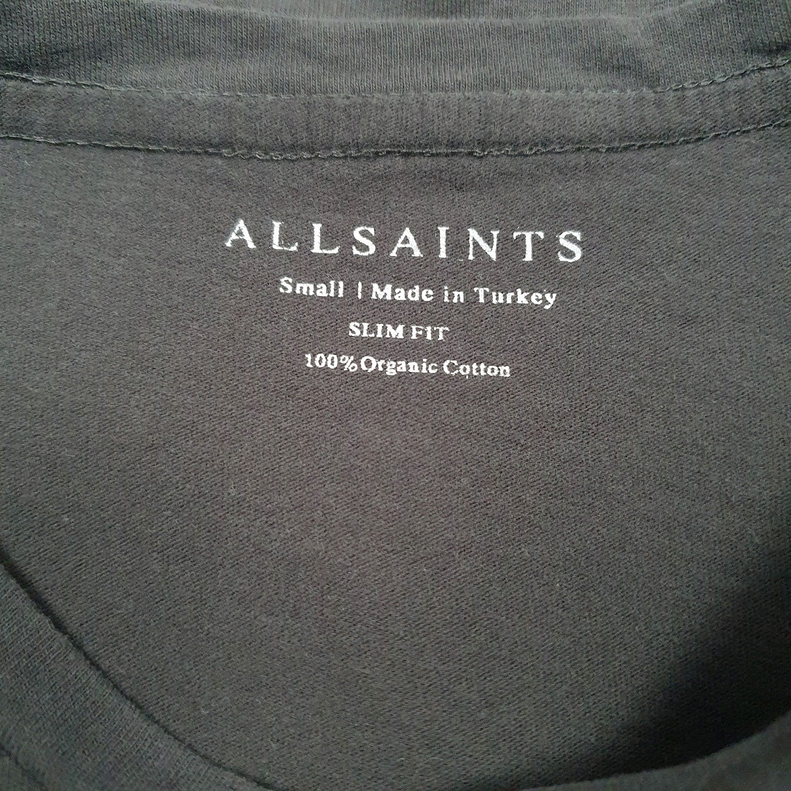 Mens Grey All Saints Slim Fit  T Shirt