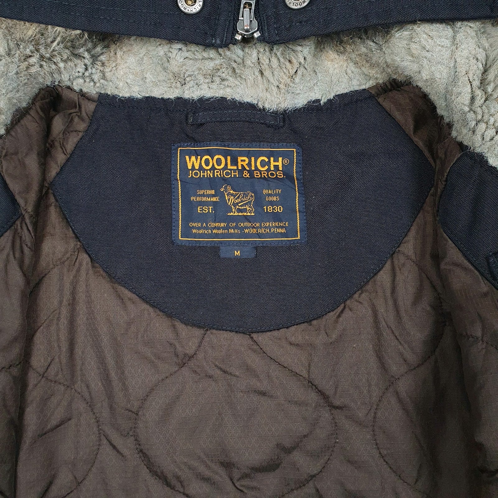 Mens Black Woolrich Music Bomber  Coat