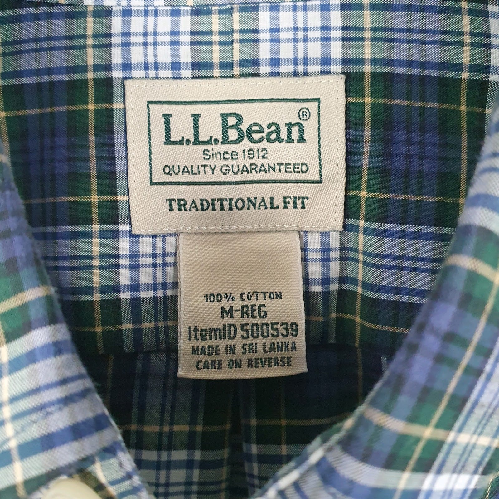 Mens Blue L.L.Bean   Shirt