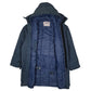 Mens Navy Uniwear Heavy Workwear Padded Vintage 90s Hoodie Coat