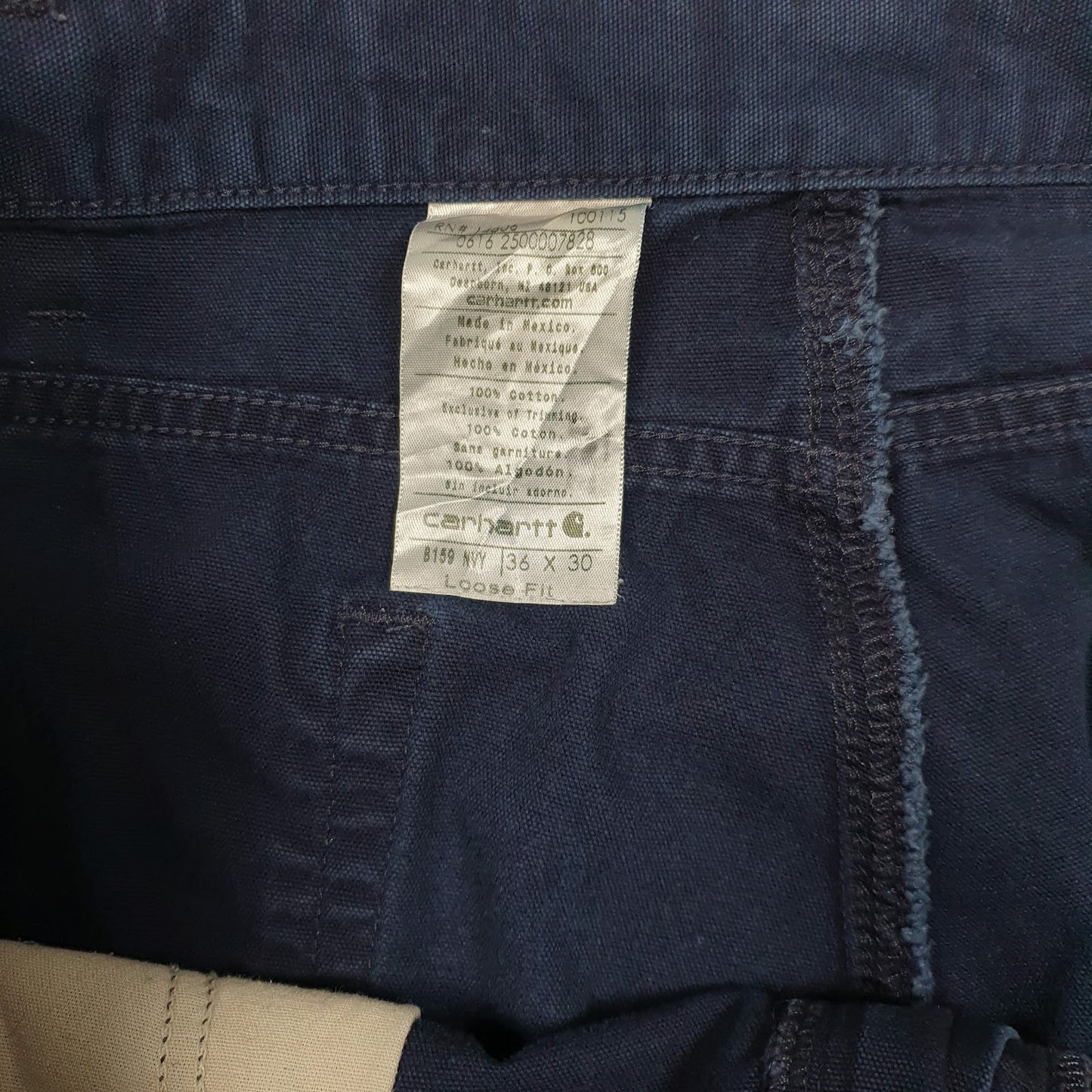 Mens Navy Carhartt B159  Trousers