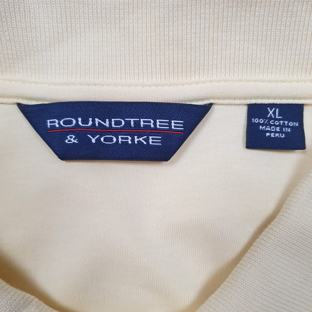 Mens Yellow Roundtree   Polo Shirt