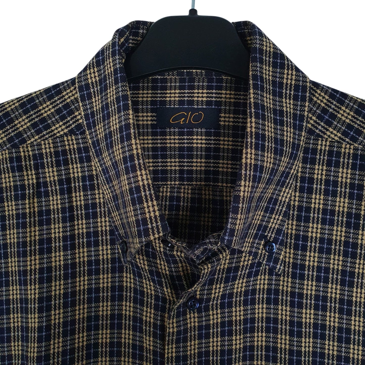 Mens Navy GIO Heavyweight Plaid  Shirt