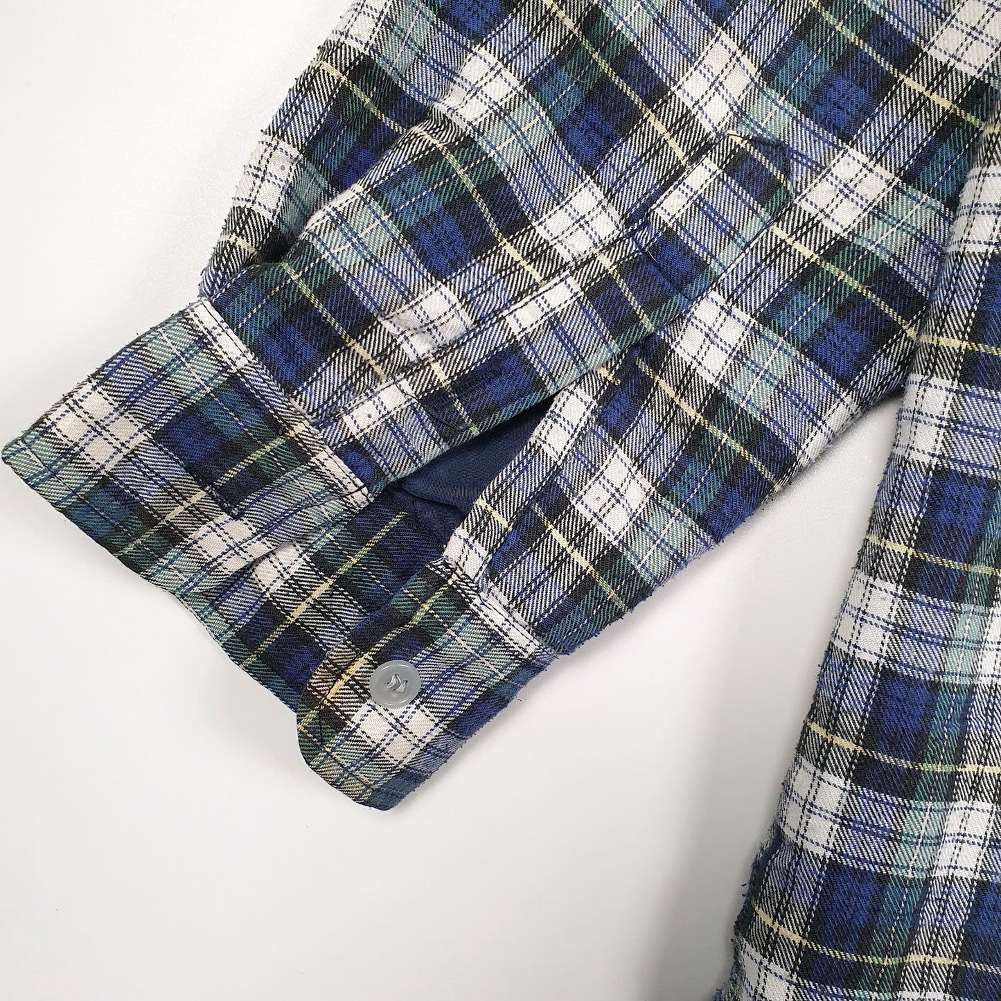 Mens Blue Dickies Quilted Plaid Vintage 2000s Hoodie Coat