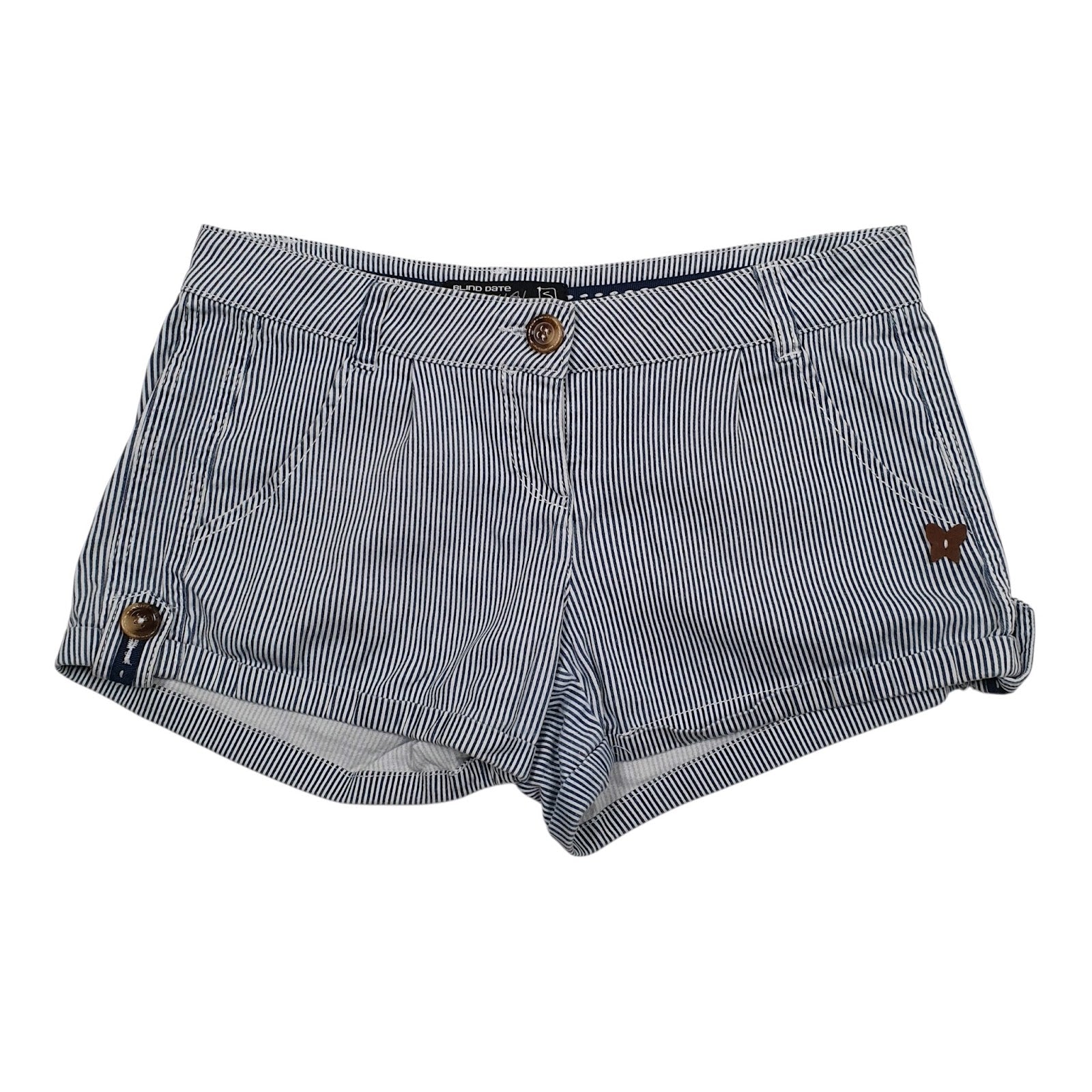 Womens Blue Blind Date  Chino Shorts