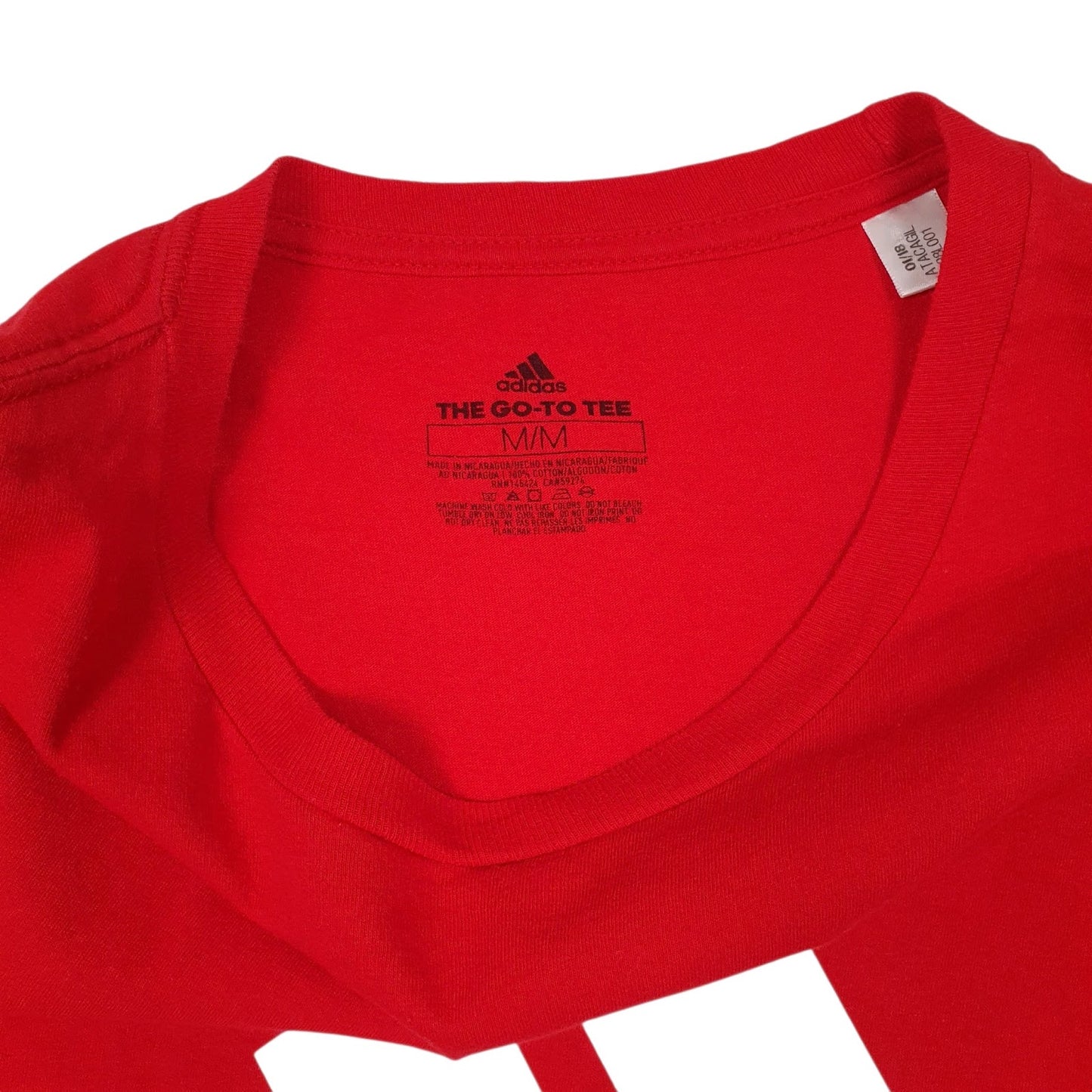 Mens Red Adidas   T Shirt