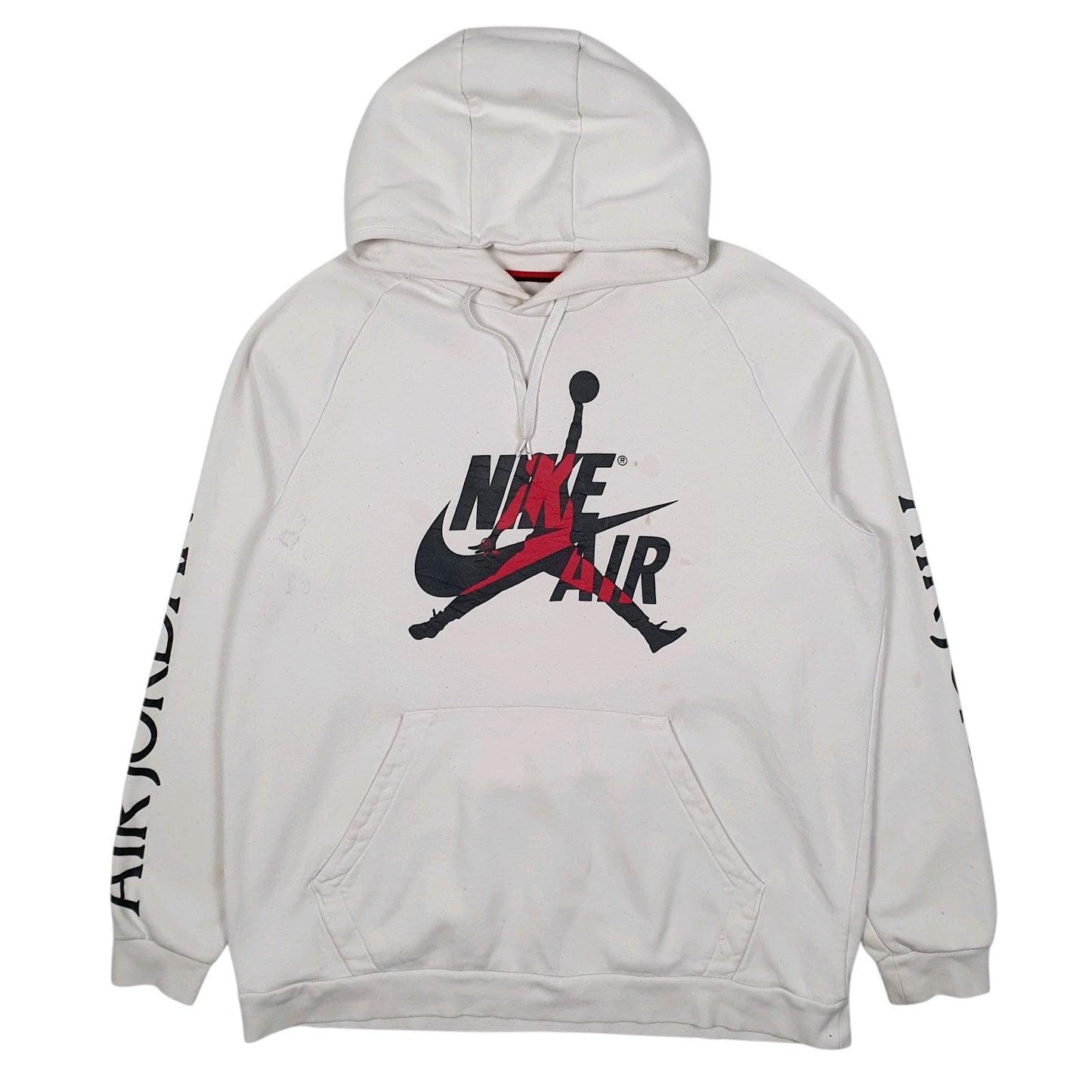 Mens White Nike Air Jordan Basketball Hoodie Jumper