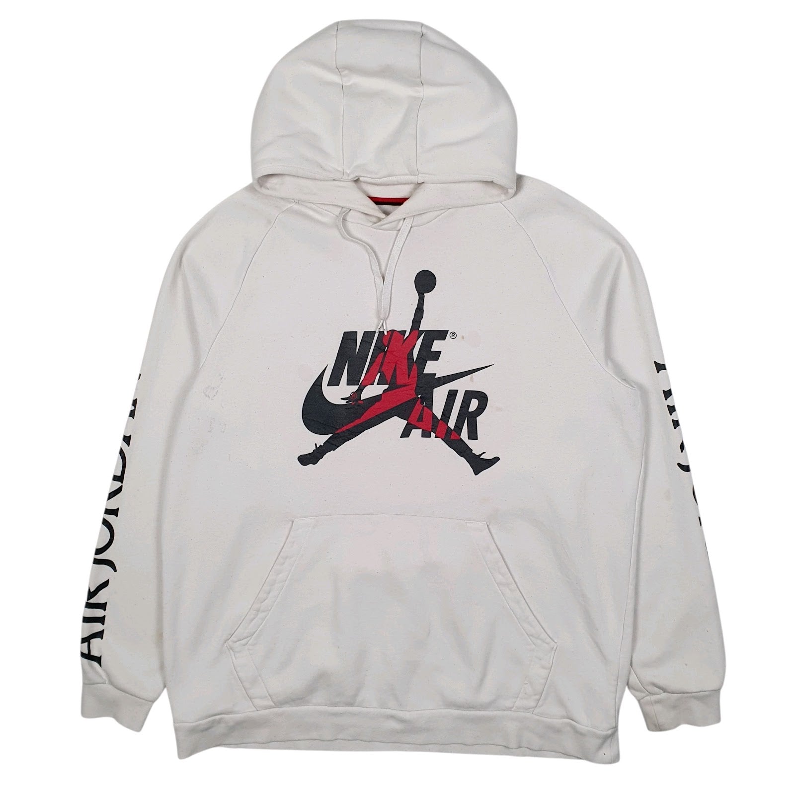 Mens White Nike Air Jordan Basketball Hoodie Jumper
