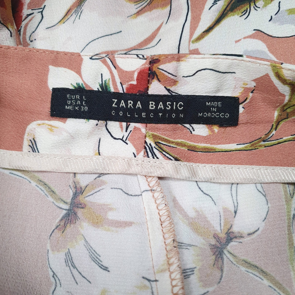Womens Orange Zara Floral Print  Trousers