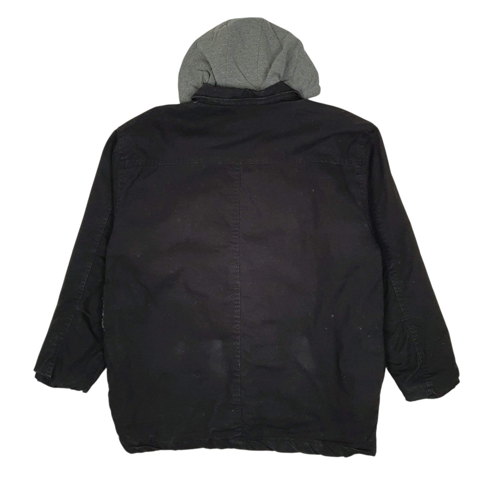 Mens Black Wrangler Windbreaker Hoodie Chore  Coat