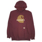 Mens Burgundy Carhartt Spellout Hoodie Jumper