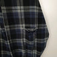 Mens Navy L.L.Bean Chamois Plaid  Shirt