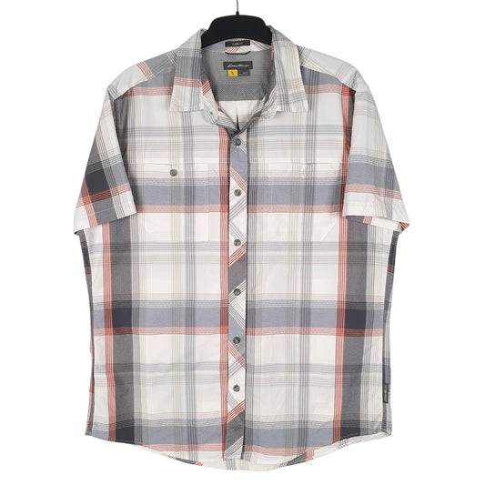 Mens White Eddie Bauer Hiking Short Sleeve Shirt