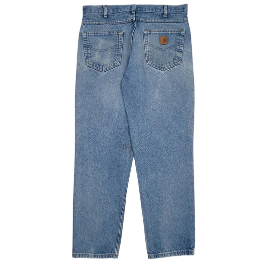 Mens Blue Carhartt Workwear Distressed B17 DST  Jeans