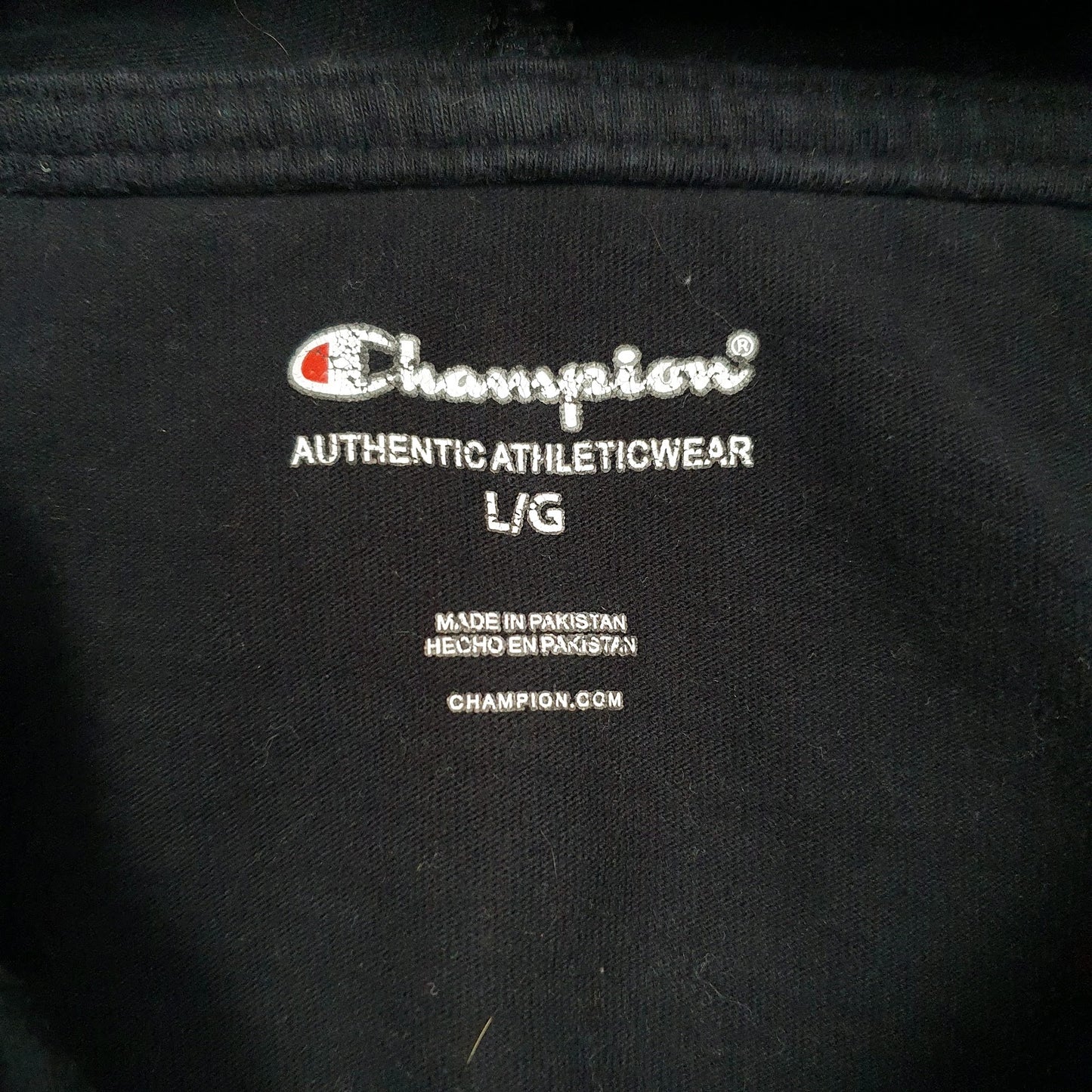 Mens Black Champion Lightweight Athletic Wear Hoodie Jumper