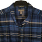 Mens Navy Eddie Bauer Heavyweight Plaid Canvas  Shirt