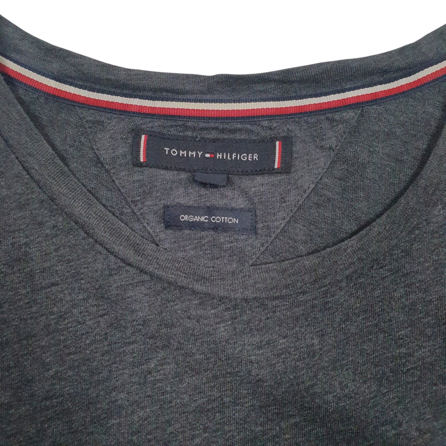 Mens Grey Tommy Hilfiger Spellout  T Shirt