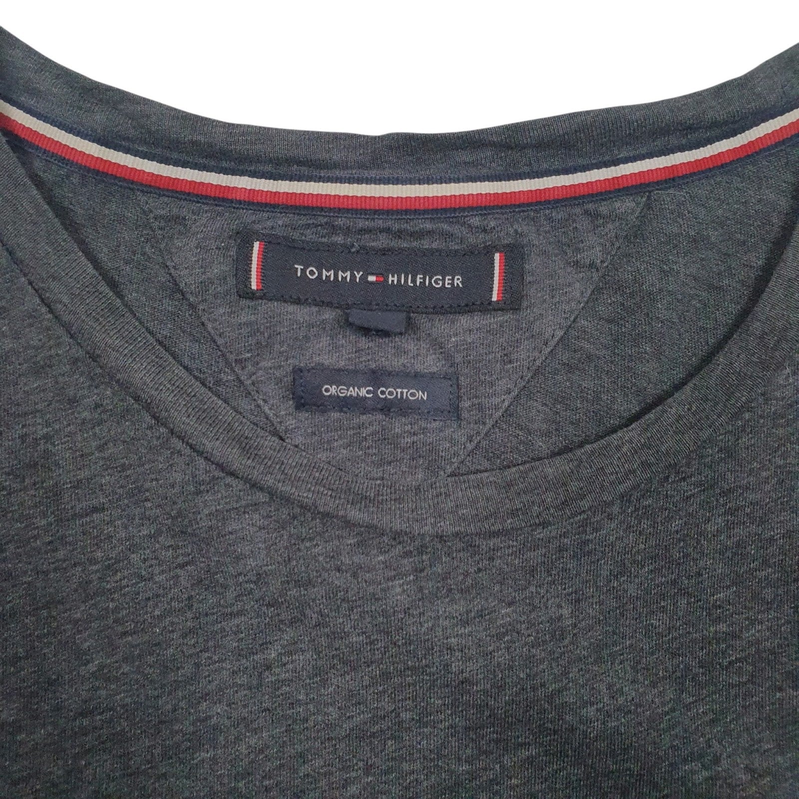 Mens Grey Tommy Hilfiger Spellout  T Shirt