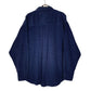 Mens Navy Eddie Bauer Thick Corduroy Flannel  Shirt