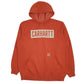 Mens Orange Carhartt Spellout Hoodie Jumper