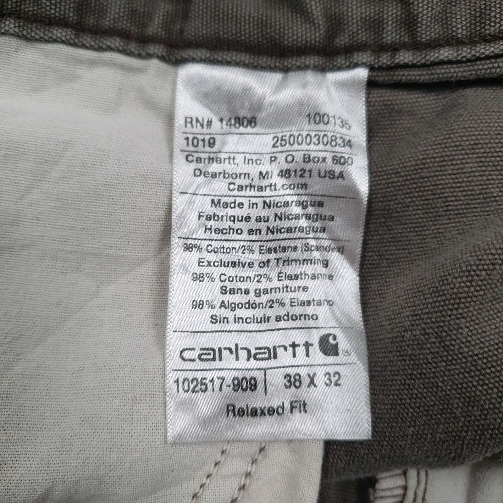 Mens Brown Carhartt   Jeans