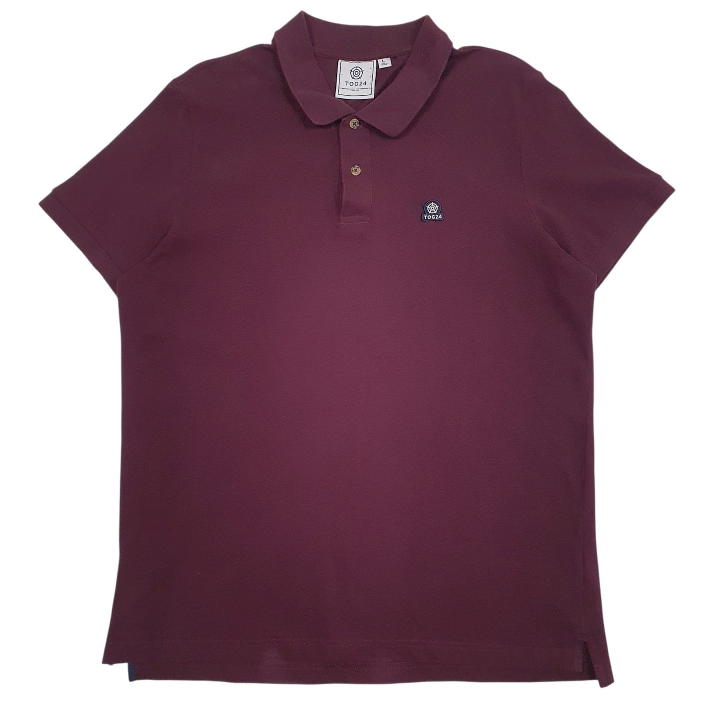 Mens Burgundy Tog24  Short Sleeve Polo Shirt