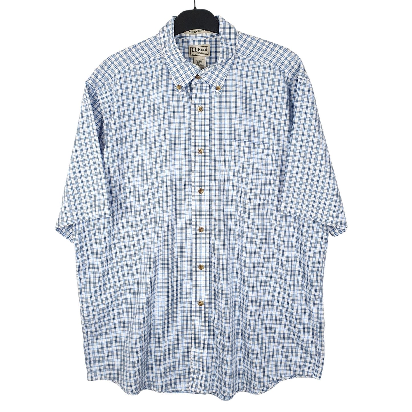 Mens Blue L.L.Bean  Short Sleeve Shirt