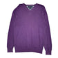 Mens Purple Tommy Hilfiger  V Neck Jumper