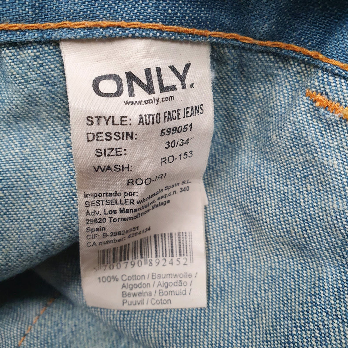 Mens Blue Only Jeans Distressed  Jeans