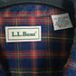 Mens Blue L.L.Bean Flannel Vintage 90s  Shirt